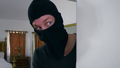 POV home sex everywhere the busty wed and a masked robber